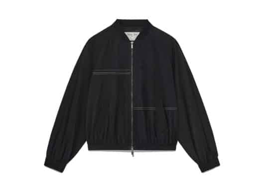 Matin Kim Washed Volume Bomber Jumper Black JP008