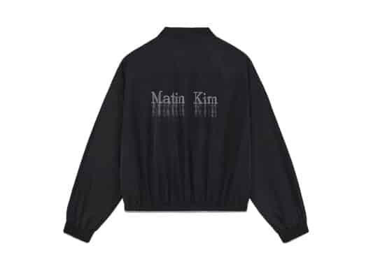 Matin Kim Washed Volume Bomber Jumper Black JP008 - Image 2