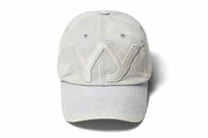 Open Yy Cotton Ball Cap Blue Front View