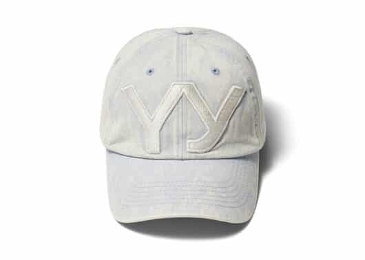 Open Yy Cotton Ball Cap Blue Front View