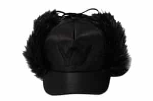 Open Yy Faux Fur Earflap Cap Black Front View