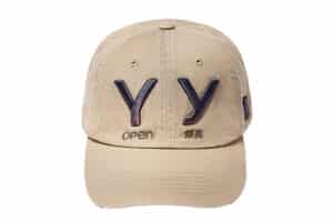 Open Yy Gradient Ball Cap Beige Front View