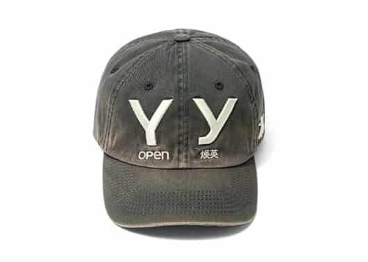 Open Yy Gradient Ball Cap Charcoal Front View