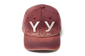 Open Yy Gradient Ball Cap Red Front View