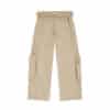 Open Yy Washed Rolled Cargo Pants Beige Back View