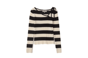 Rolarola Cut Out Ribbon Boarder Knit Black