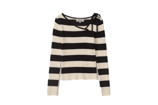 Rolarola Cut Out Ribbon Boarder Knit Black