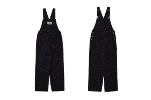 Rolarola Flower Corduroy Overall Pants Black