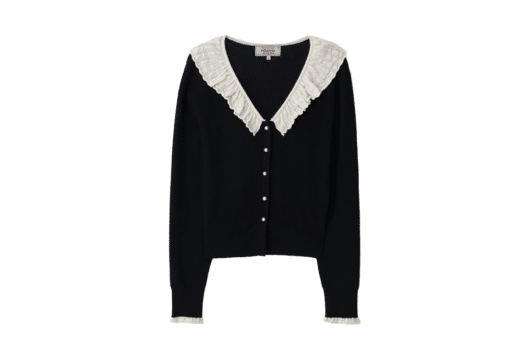 Rolarola Frill Collar Cardigan Black