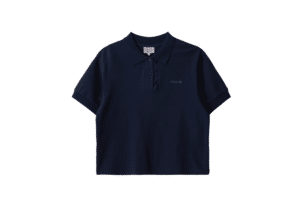 Rolarola Frill Pointed Collar Half Tee Navy