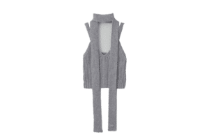 Rolarola Knit Bustier Muffler Set Gray
