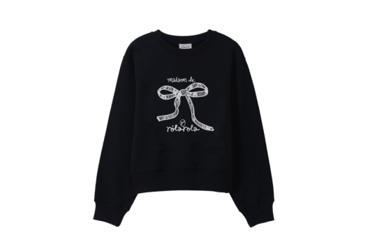Rolarola Lace Ribbon Sweatshirt Black