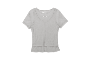 Rolarola Nubasic Tencel Half Tee Set Gray