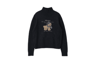 Rolarola Puppy Jacquard High Neck Knit Gray