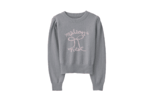 Rolarola Rola Ribbon Puff Sleeve Knit Gray