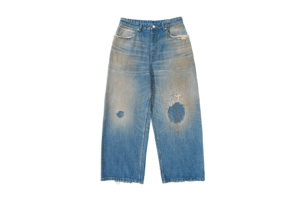 SONGAADON 25SS Ripped Baggy Jeans Blue