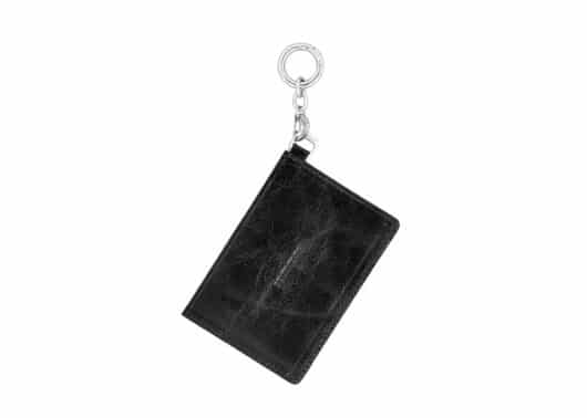 Sentiments Leather Card Wallet Black No.628