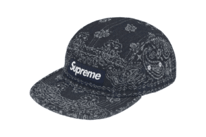 Supreme Bandana Jacquard Denim Camp Cap Blue