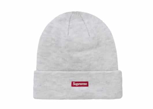 Supreme New Era S Logo Beanie (FW24) Heather Grey Back View