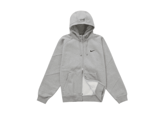 Supreme Nike Zip Up Hooded Sweatshirt Heather Grey