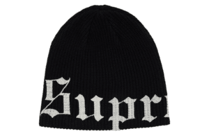 Supreme Old English Printed Beanie Black