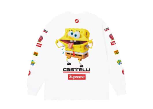 Supreme SpongeBob/Castelli Racing L/S Tee White