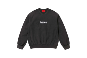 Supreme Washed Box Logo Crewneck Black