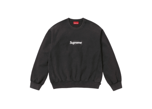 Supreme Washed Box Logo Crewneck Black