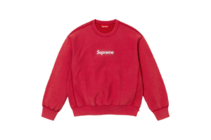 Supreme Washed Box Logo Crewneck Red