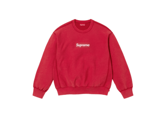 Supreme Washed Box Logo Crewneck Red