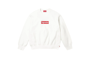 Supreme Washed Box Logo Crewneck White