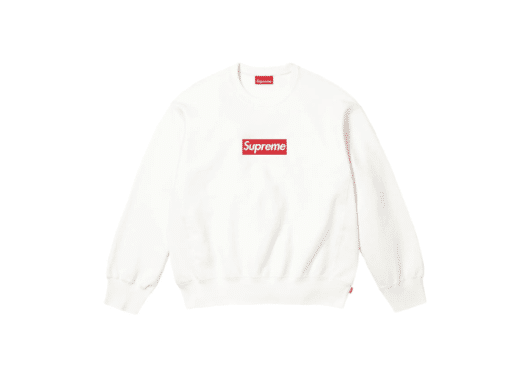 Supreme Washed Box Logo Crewneck White