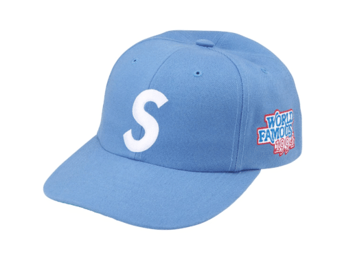Supreme World Famous S Logo 6-Panel Blue