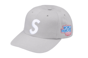 Supreme World Famous S Logo 6-Panel Grey