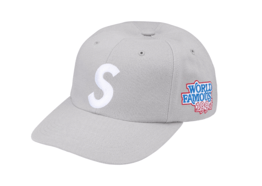 Supreme World Famous S Logo 6-Panel Grey