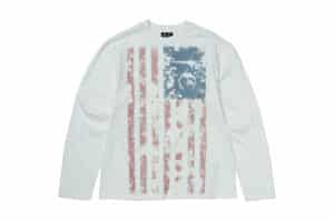 THUG CLUB Old Glory Long Sleeve Tee White