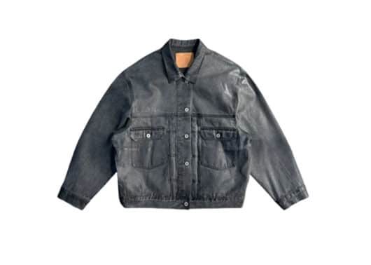 UNKNOWNWORLD Brushed Rubber Jacket Washed Grey