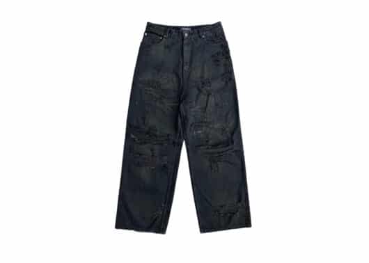 UNKNOWNWORLD Destroy Baggy Jeans Black
