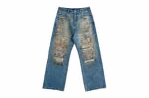 UNKNOWNWORLD Destroyed Boro Distressed Jeans Blue
