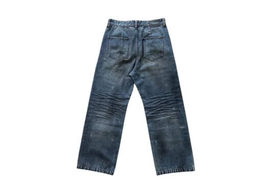 UNKNOWNWORLD Distressed Three Dimensional Wrinkled Slim Jeans Blue - Image 2