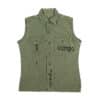 Vintage 1960s Vietnam War Military Vest (Custom Remake Pattern) Green Sz M