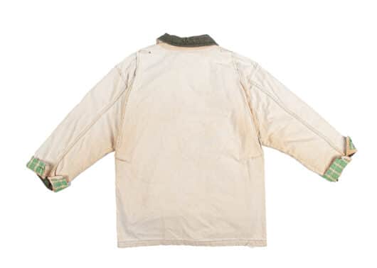 Vintage L.L Bean Field Green Corduroy Collar Jacket Beige Sz M - Image 2
