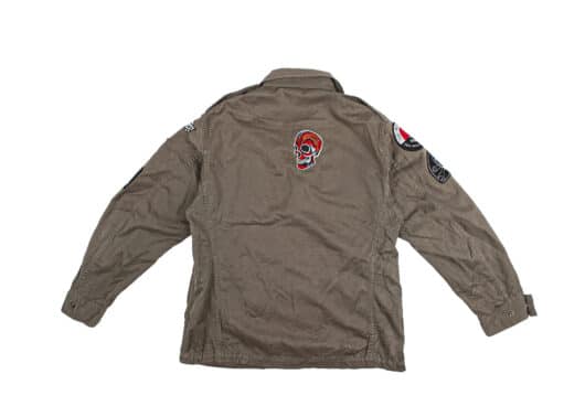 Vintage Military Patch Jacket Dark Green Sz One Size - Image 2
