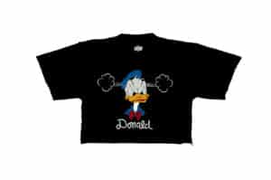 Disney Mickey Mouse Crop Tee Black CROP-013