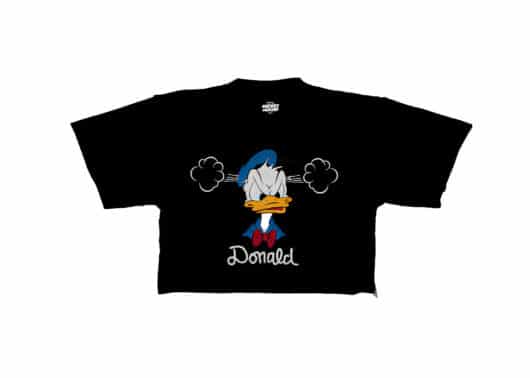 Disney Mickey Mouse Crop Tee Black CROP-013