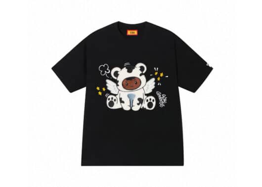 A Few Good Kids 25SS Cartoon Angel Series Angel Bear Tee Black