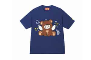 A Few Good Kids 25SS Cartoon Angel Series Angel Bear Tee Navy