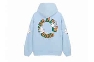 A Few Good Kids Peaceful Dove Embroidered Hoodie Blue
