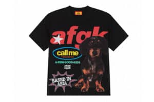 A Few Good Kids Sausage Dog Graphic Tee Black
