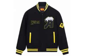 A Few Good Kids Snow Logo Baseball Jacket Black